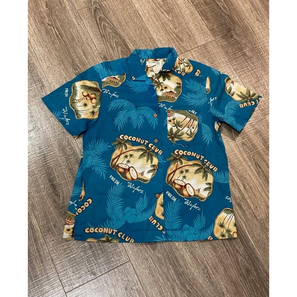 Vintage Sweet Baby Jane Esprit Coconut Club Hawaiian Shirt Size Medium
